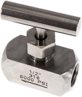Partbase NADEL 12 ES Nadel-Absperrventil, Edelstahl, G 1/2", PN 400