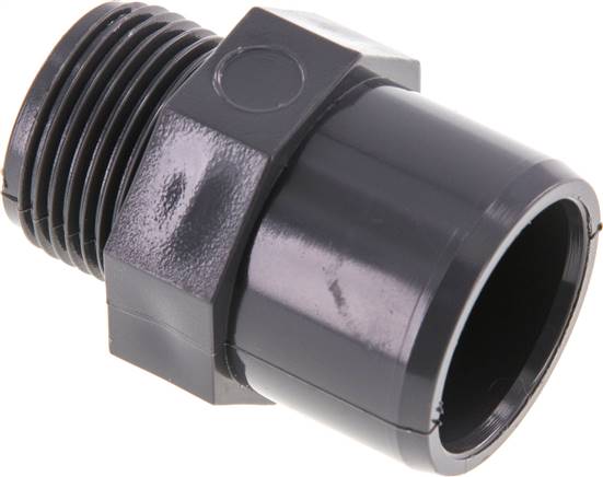 Partbase PVCGN 253234 Klebe-Gewindenippel, PVC-U, 25x32mm (ixa)-G 3/4" AG