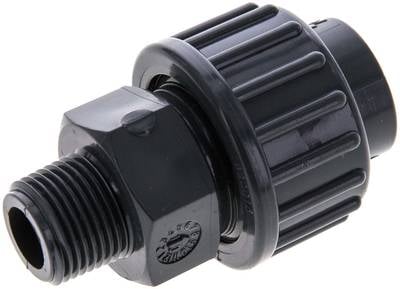 Partbase PVCGVAG 1638 FKM Klebe-/Gewindeverschraubung, PVC-U/ FKM, 16mmxG 3/8" AG