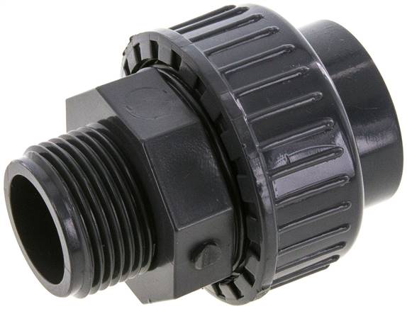 Partbase PVCGVAG 3210 FKM Klebe-/Gewindeverschraubung, PVC-U/ FKM, 32mmxG 1" AG