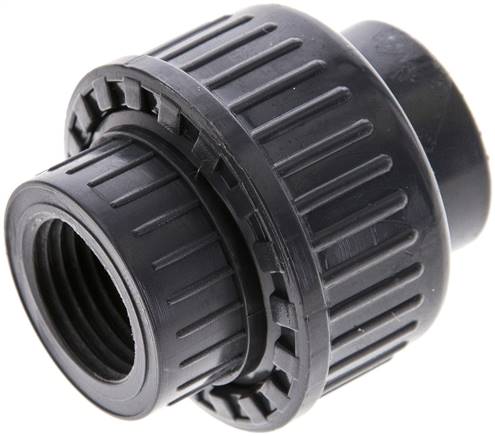 Partbase PVCGVIG 12 FKM Gewindeverschraubung, PVC-U/ FKM, Rp 1/2" IG