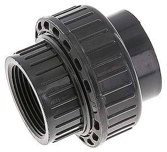Partbase PVCGVIG 40114 FKM Klebe-/Gewindeverschraubung, PVC-U/ FKM, 40mmxRp 1-1/4" IG