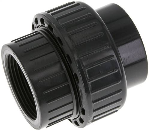 Partbase PVCGVIG 50112 FKM Klebe-/Gewindeverschraubung, PVC-U/ FKM, 50mmxRp 1-1/2" IG