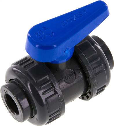 Partbase PVCKH 16 WASSER Klebemuffen-Kugelhahn, PVC-U / EPDM, 16mm (Wasserausf.)