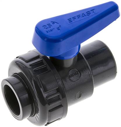 Partbase PVCKHER 25 WASSER Einring-Klebemuffen-Kugelhahn, PVC-U, 25mm (Wasserausf.)