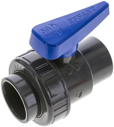 Partbase PVCKHER 50 WASSER Einring-Klebemuffen-Kugelhahn, PVC-U, 50mm (Wasserausf.)