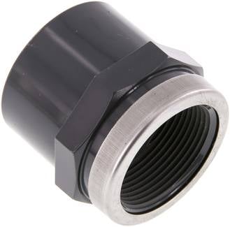 Partbase PVCMUG 50112 Klebe-Gewindemuffe, PVC-U, 50mmxRp 1-1/2" IG
