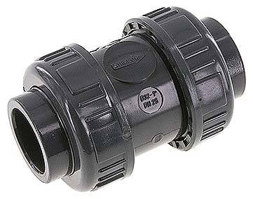 Partbase PVCRUCK 32 FKM Klebemuffen-Rückschlagventil, PVC-U / FKM, 32mm