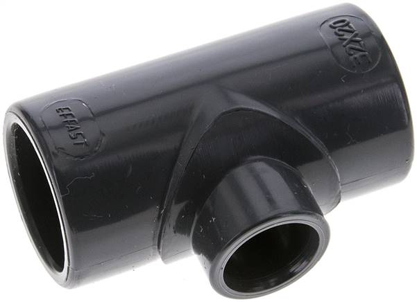 Partbase PVCT 322032 Klebemuffen-T-Stück, reduziert, PVC-U, 32x20x32mm