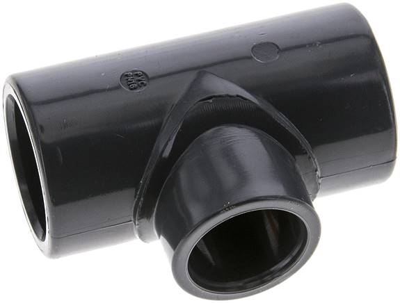 Partbase PVCT 322532 Klebemuffen-T-Stück, reduziert, PVC-U, 32x25x32mm