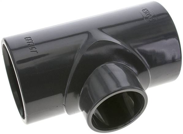 Partbase PVCT 906390 Klebemuffen-T-Stück, reduziert, PVC-U, 90x63x90mm