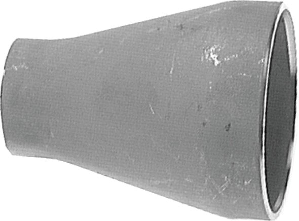 Partbase R139,7100/76KST Reduzierstück 139,7x10,0mm - 76,1x7,1mm, P235GH-TC1 Stahl schwarz nahtlos