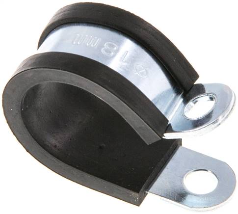Partbase RGSS 18 Gummiprofilierte Rohrschelle 18mm, DIN 3016-1