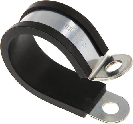 Partbase RGSS 45 Gummiprofilierte Rohrschelle 45mm, DIN 3016-1