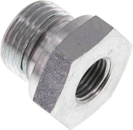 Partbase RI 1/2 X 1/4 ED Hydraulik-Reduzierung G 1/2"(AG)-G 1/4"(IG), Stahl verzinkt, NBR-Dichtung