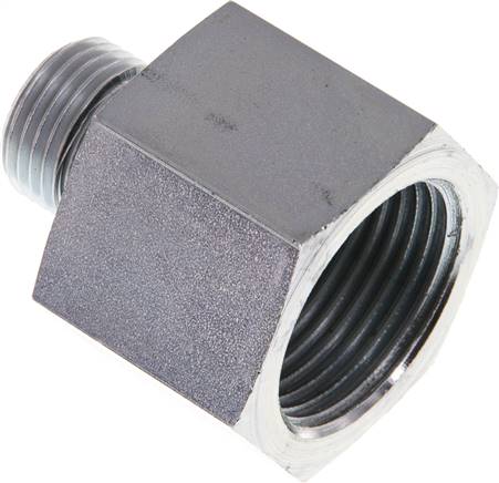 Partbase RI 1/2 X 1 ED Hydraulik-Reduzierung G 1/2"(AG)-G 1"(IG), Stahl verzinkt, NBR-Dichtung
