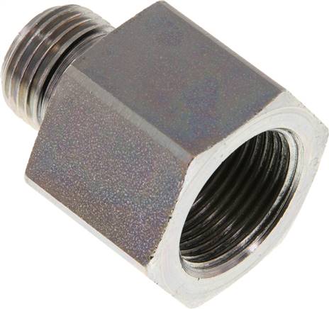 Partbase RI 1/2 X 3/4 ED Hydraulik-Reduzierung G 1/2"(AG)-G 3/4"(IG), Stahl verzinkt, NBR-Dichtung