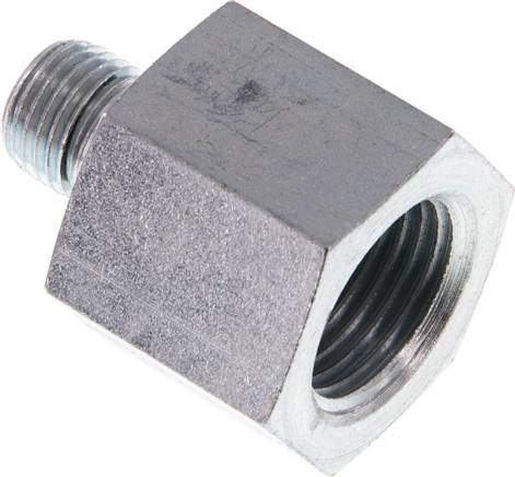 Partbase RI 1/4 X 1/2 ED Hydraulik-Reduzierung G 1/4"(AG)-G 1/2"(IG), Stahl verzinkt, NBR-Dichtung