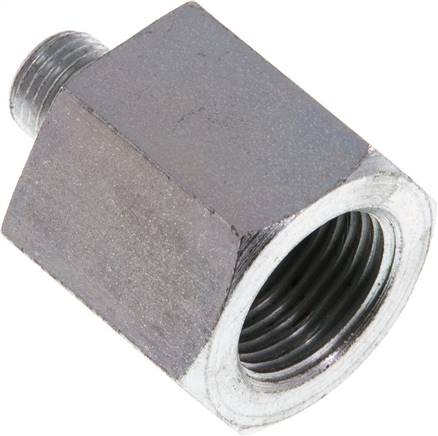 Partbase RI 1/8 X 3/8 ED Hydraulik-Reduzierung G 1/8"(AG)-G 3/8"(IG), Stahl verzinkt, NBR-Dichtung