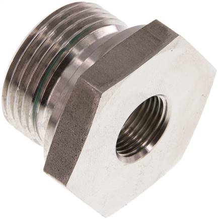 Partbase RI 1 X 3/8 ED ES Hydraulik-Reduzierung G 1"(AG)-G 3/8"(IG), 1.4571, FKM-Dichtung