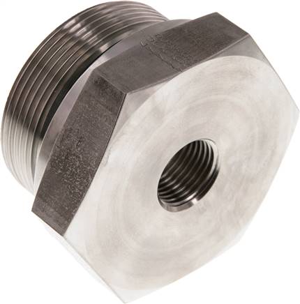 Partbase RI 2 X 1/2 ED ES Hydraulik-Reduzierung G 2"(AG)-G 1/2"(IG), 1.4571, FKM-Dichtung