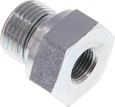 Partbase RI 3/8 X 1/8 ED Hydraulik-Reduzierung G 3/8"(AG)-G 1/8"(IG), Stahl verzinkt, NBR-Dichtung