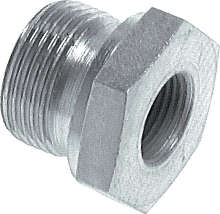 Partbase RI 2 X 11/4 Hydraulik-Reduzierung G 2"(AG)-G 1-1/4"(IG), Stahl verzinkt, ohne Elastomerdichtung