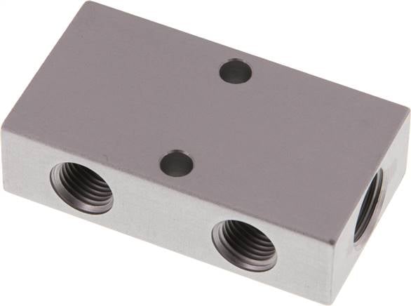 Partbase RLD2 3814 A Verteilerleiste 2x G 3/8"-4x G 1/4", Aluminium eloxiert