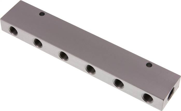 Partbase RLD6 3814 A Verteilerleiste 2x G 3/8"-12x G 1/4", Aluminium eloxiert