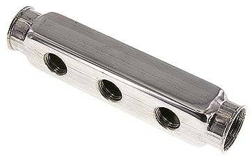 Partbase RLDH3 1012 ES Verteilerleiste 2x G 1", Abgänge doppelseitig 6x G 1/2"