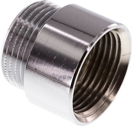 Partbase RN 1010/20 MSV Gewindeverlängerung G 1"-20mm, Messing verchromt