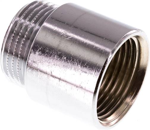 Partbase RN 1010/30 MSV Gewindeverlängerung G 1"-30mm, Messing verchromt