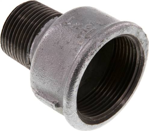 Partbase RN 10112 K ST Reduziernippel R 1"(AG)-Rp 1-1/2"(IG), Temperguss verzinkt