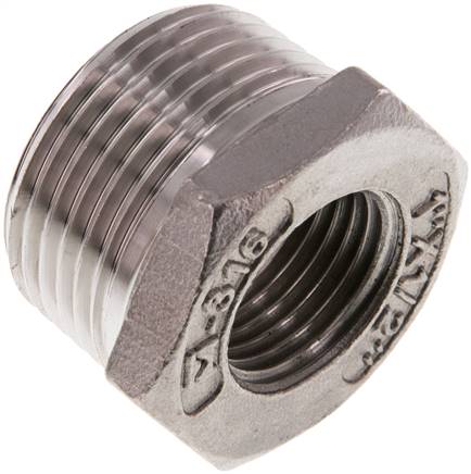 Partbase RN 1012 K ES Reduziernippel R 1"(AG)-Rp 1/2"(IG), 1.4408