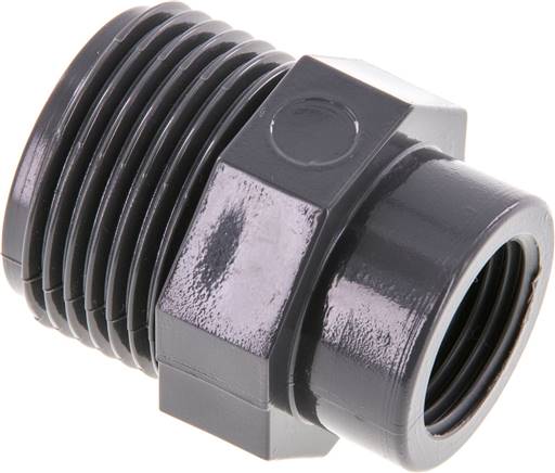 Partbase RN 1012 PVC Reduziernippel G 1"(AG)-Rp 1/2"(IG), PVC-U
