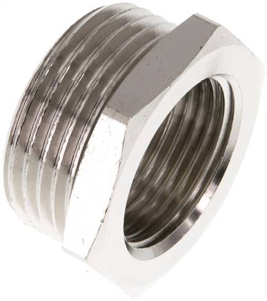 Partbase RN 1034 MSV Reduziernippel G 1"(AG)-G 3/4"(IG), Messing vernickelt