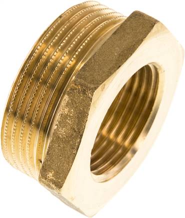 Partbase RN 11210 MS Reduziernippel G 1-1/2"(AG)-G 1"(IG), Messing
