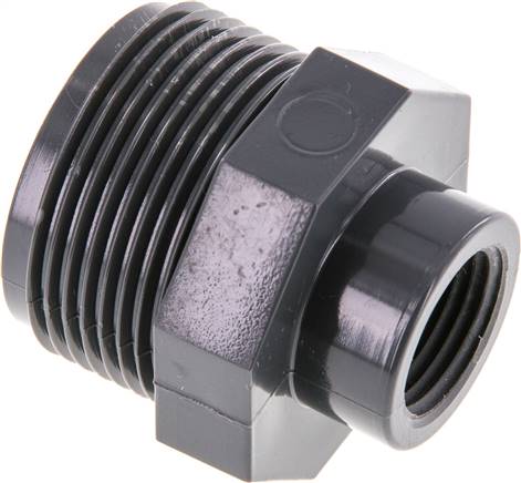 Partbase RN 11412 PVC Reduziernippel G 1-1/4"(AG)-Rp 1/2"(IG), PVC-U