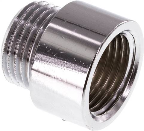 Partbase RN 1212/15 MSV Gewindeverlängerung G 1/2"-15mm, Messing verchromt