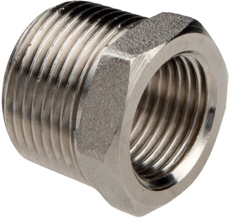 Partbase RN 2010 K MSV Reduziernippel R 2"(AG)-Rp 1"(IG), Messing vernickelt