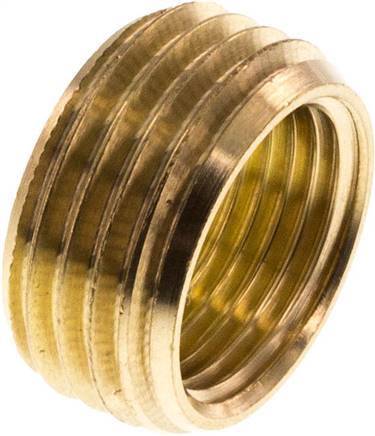 Partbase RN 1238 MS OB Reduziernippel ohne Bund G 1/2"(AG)-G 3/8"(IG), Messing