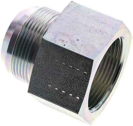 Partbase RN 17/8-112 Reduziernippel UN 1-7/8"-12(JIC-AG)-G 1-1/2"(IG), Stahl verzinkt