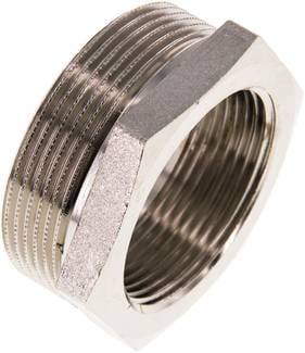 Partbase RN 20112 MSV Reduziernippel G 2"(AG)-G 1-1/2"(IG), Messing vernickelt