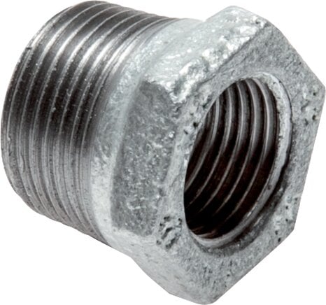 Partbase RN 1214 K ST Reduziernippel R 1/2"(AG)-Rp 1/4"(IG), Temperguss verzinkt
