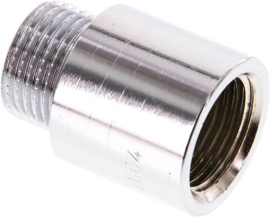 Partbase RN 3838/20 MSV Gewindeverlängerung G 3/8"-20mm, Messing verchromt