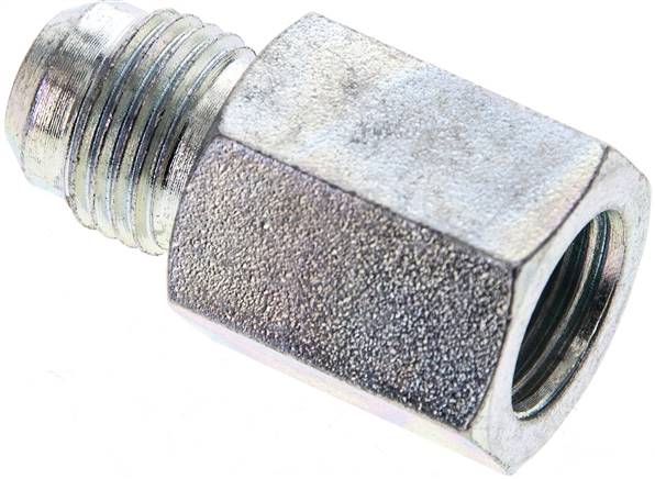 Partbase RN 9/16-14 Reduziernippel UNF 9/16"-18(JIC-AG)-G 1/4"(IG), Stahl verzinkt
