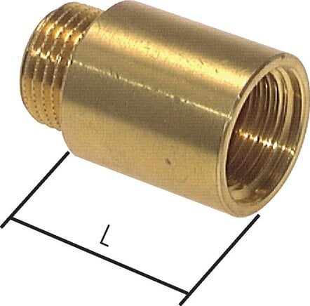 Partbase RN 3838/100 MS Gewindeverlängerung G 3/8"-100mm, Messing
