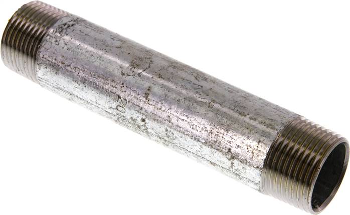 Partbase RONI 10/150 ST Rohrdoppelnippel R 1"-150mm, Stahlrohr ST 37 verzinkt