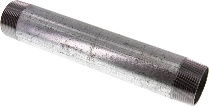 Partbase RONI 112/250 ST Rohrdoppelnippel R 1-1/2"-250mm, Stahlrohr ST 37 verzinkt