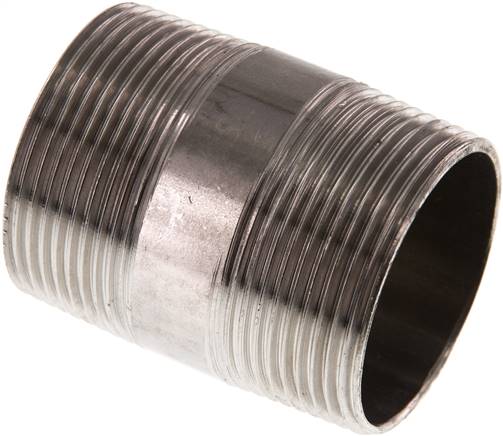 Partbase RONI 112/60 ES Rohrdoppelnippel R 1-1/2"-60mm, 1.4571